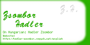 zsombor hadler business card